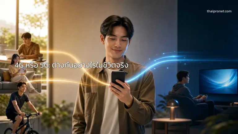 4G กับ 5G ต่างกันตรงไหนในชีวิตจริง และเมื่อไร 4G ก็เพียงพอ — 5G กับ 4G ต่างกัน