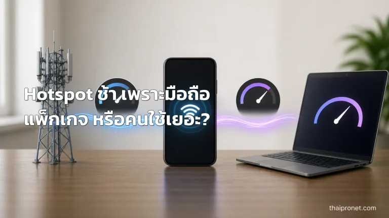 แชร์ Hotspot แล้วช้ามาก เกิดจากมือถือ แพ็กเกจ หรือคนใช้งานเยอะกันแน่ — Hotspot เน็ตช้า