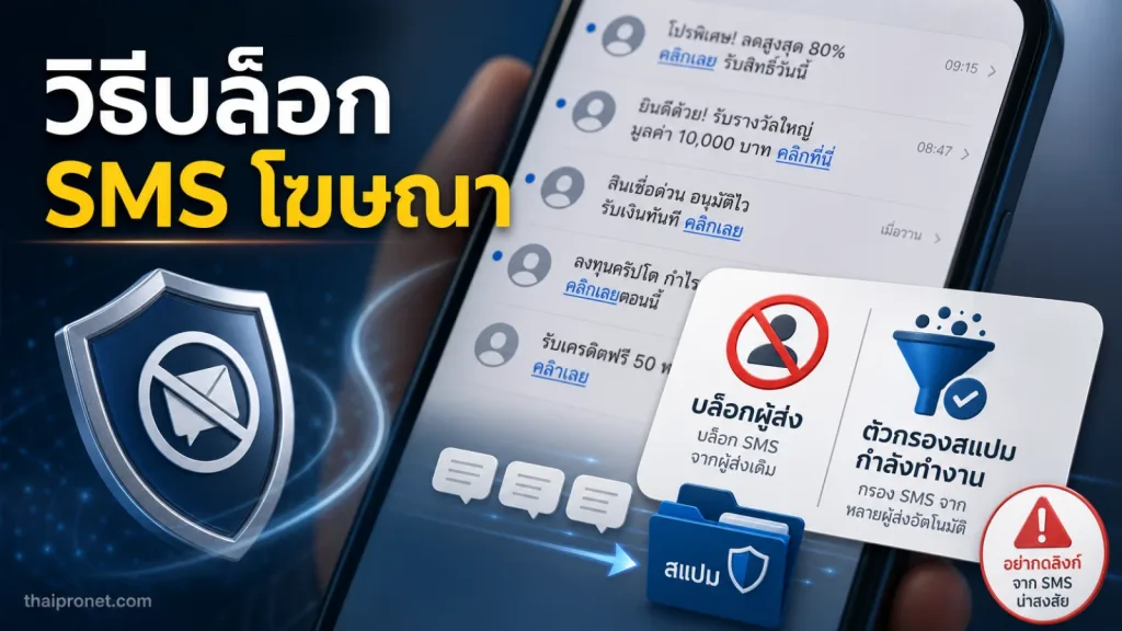 วิธีบล็อก sms โฆษณา ง่ายๆ ไม่ให้มันมากวนใจเราอีก