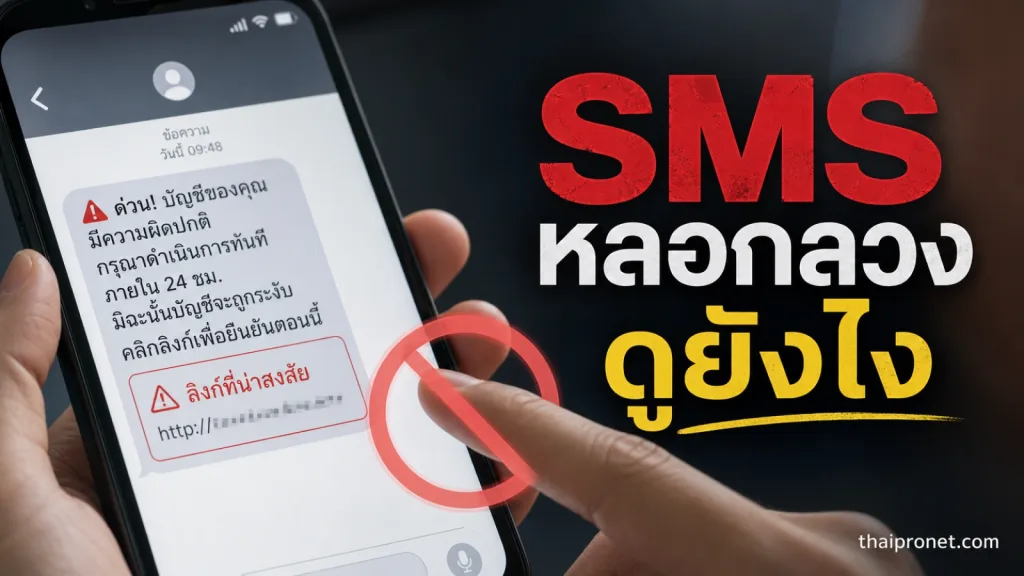 SMS หลอกลวงดูยังไง 7 จุดสังเกตก่อนกดลิงก์ที่ส่งเข้ามาในมือถือ