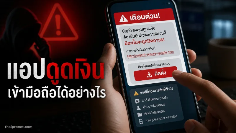 แอปดูดเงินคืออะไร มิจฉาชีพทำให้เราติดตั้งแอปอันตรายลงมือถือได้อย่างไร